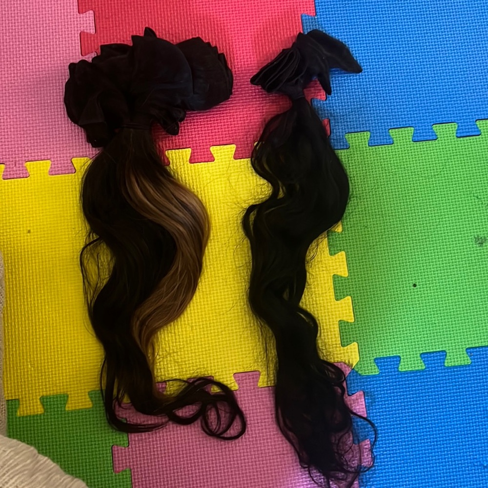 Full head of real hair for weave